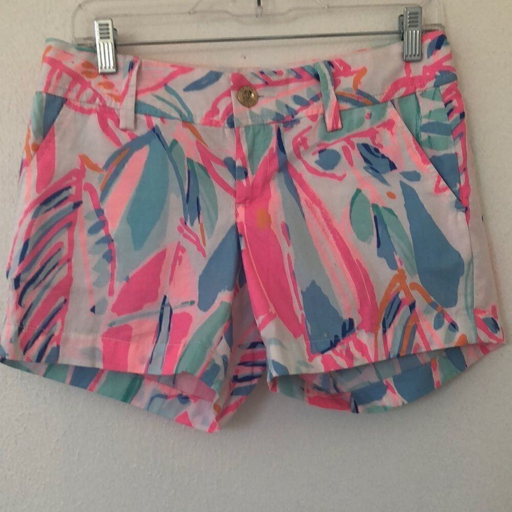 Lily Pulitzer Size 0 Colorful Artsy Unique Y2K “the Callahan Out To Sea” Shorts